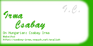 irma csabay business card